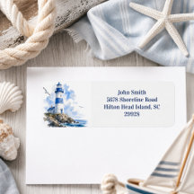 Nautical By the Sea Lighthouse Returadress