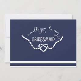 Nautical Calligraphy, kommer du bli min bridesmaid Inbjudningar