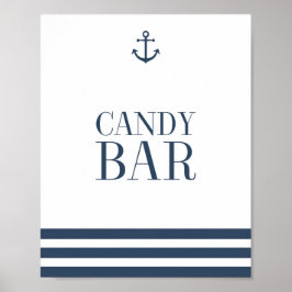 Nautical Candy Pub Bröllop Sign Poster