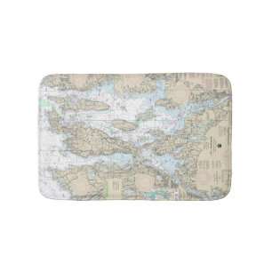 Nautical Chart 13221 i Narragansett Bay Badrumsmatta