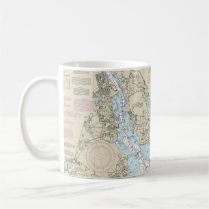 Nautical Chart 13221 i Narragansett Bay Kaffemugg