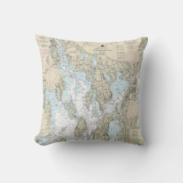 Nautical Chart 13221 i Narragansett Bay Kudde