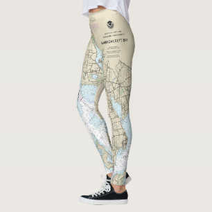 Nautical Chart 13221 i Narragansett Bay Leggings