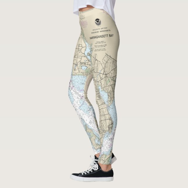 Nautical Chart 13221 i Narragansett Bay Leggings (Vänster)