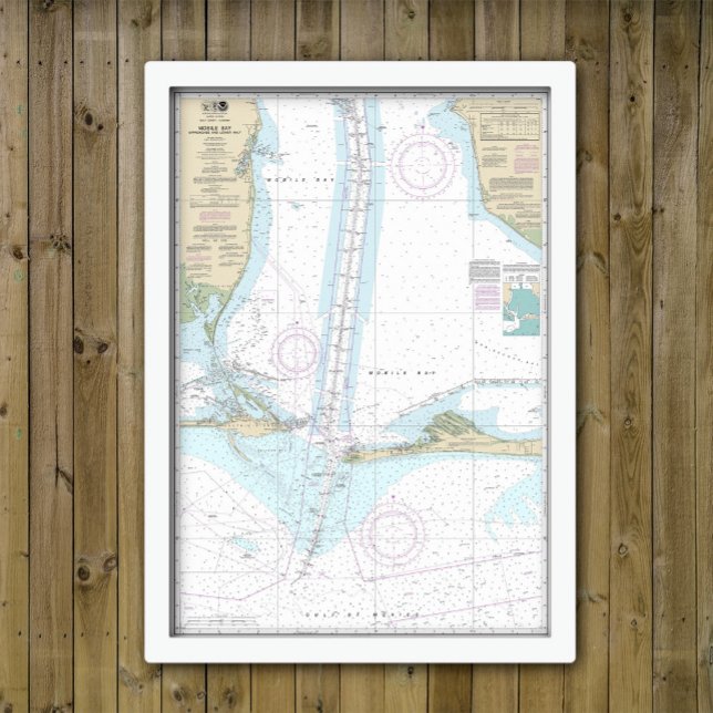 Nautical Chart Map 0f Mobile Bay, Alabama Poster (Skapare uppladdad)