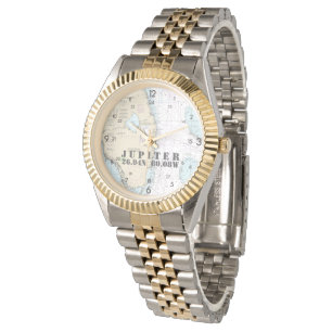 Nautical Chart South Florida Longitud Latitude Armbandsur