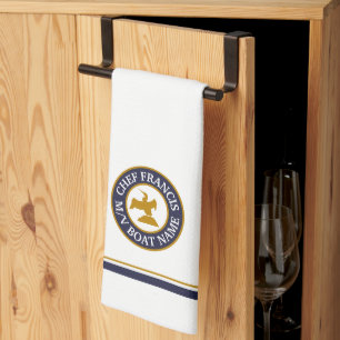 Nautical Chef Sea Bird Logotyp Kitchen Towel Kökshandduk