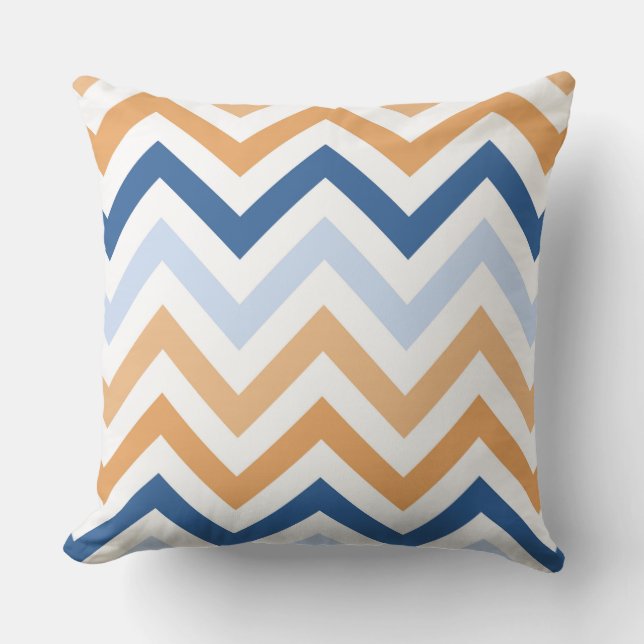 Nautical Chevron Rand Kudde (Framsida)