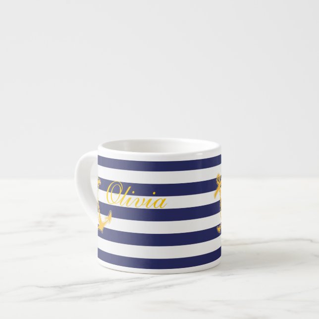 Nautical Chic Kaffe Mugg Espressomugg (Framsida vänster)