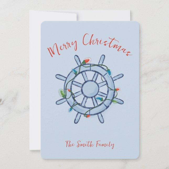 Nautical Christmas Card Julkort (Framsida)