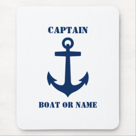 Nautical Classic Anchor Kapten Boat eller Namn Musmatta