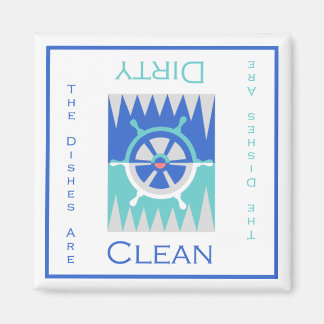 Nautical Clean eller Dirty Dishwasher Magnet