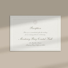 Nautical Coastal Shell Modern Classic Wedding Tilläggskort