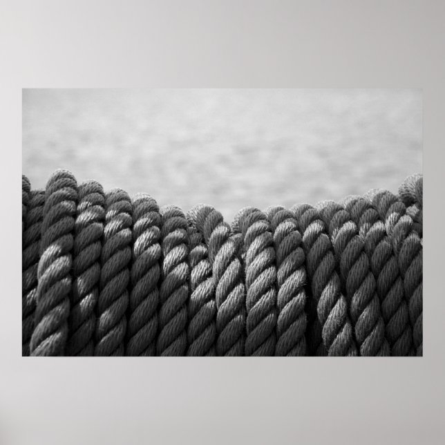 Nautical Coil (Black & White) Poster (Framsidan)