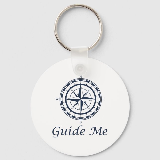 Nautical Comp Guide Me Cruising Yachting Boot S Nyckelring (Framsida)