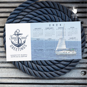 Nautical Company 2023 Calendar SEAS AND HÄLSNING Julkort