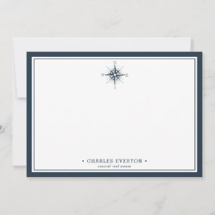 Nautical Compass Personlig Real Gods Broker Anteckningskort