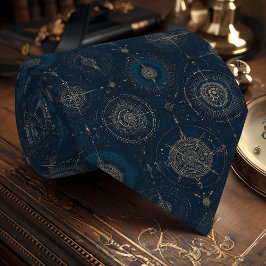 Nautical Compass Ro Necktie - Deep Navy Manar's Slips