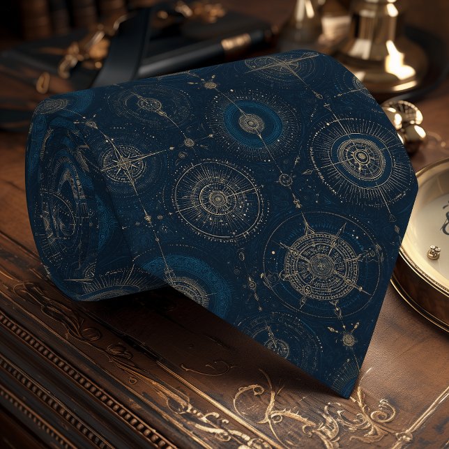 Nautical Compass Ro Necktie - Deep Navy Manar's Slips (Skapare uppladdad)