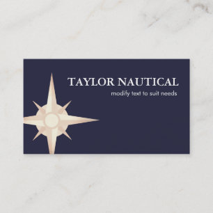 Nautical Compass Sailing and Boot Navy Visitkort