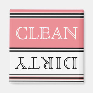 Nautical Coral Peach Dishwasher Dirty Clean Magnet