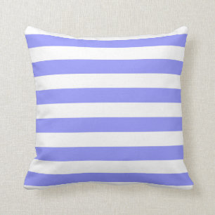 Nautical CornblommBlue and White Stripe Kudde