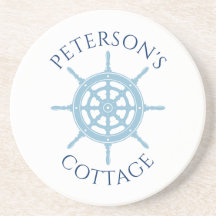 Nautical Cottage Navy Blue Personlig Namn