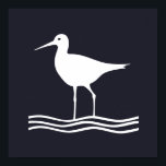 Nautical CRANE BIRD silhouette | Poster<br><div class="desc">| SJÖ Life | NAUTISKT | BOATNING | ANCHOR | SJÖ Life | LIVET ÄR BÄTTRE I SJÖ | ROLIGT | CHIC | ENKEL | VATTEN | TILLBEHÖR TILL ROLIGT-BOATDEKOR FÖR HEMMET | NAUTISK TROPISK HEMDEKOR | KLASSISK SILHOUETTKONSTRUKTION | BEACH | SEA | OCEAN DECOR HOME BOAT ACCESSORIS | CAPTAIN...</div>