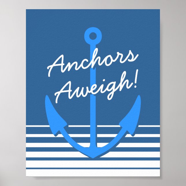 Nautical decor | Anchors aweigh poster (Framsidan)