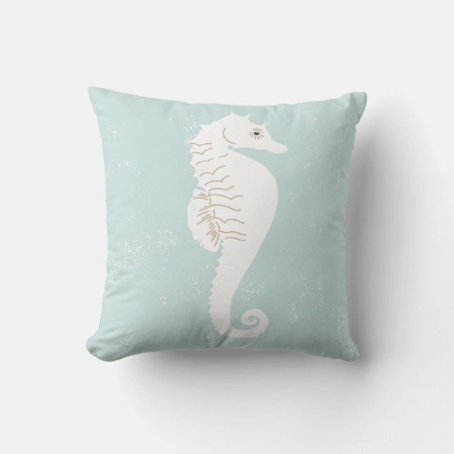 Nautical Dekorativ kudde med Sea Horse (Framsida)