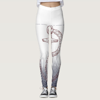 NAUTICAL DESIGN WITH ANCOR  INVITATION LEGGINGS
