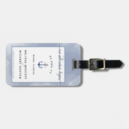 #Nautical Destination #Bröllop spara datum Bagagebricka