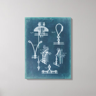 Nautical Detail Blueprint IV Canvastryck