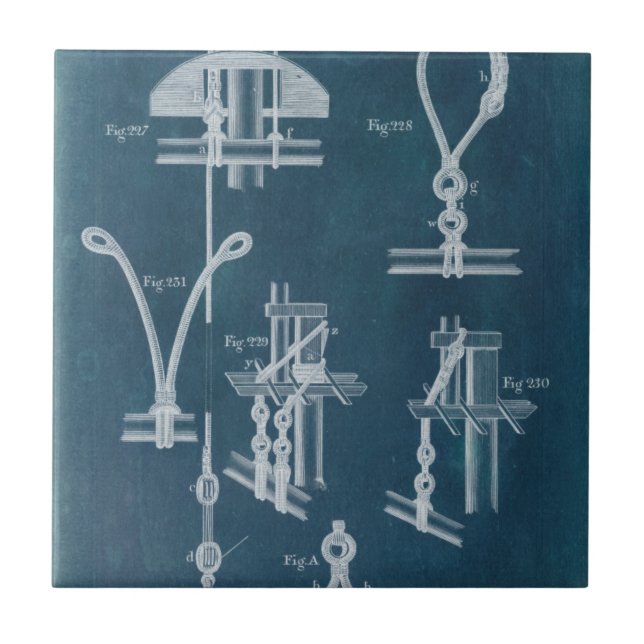 Nautical Detail Blueprint IV Kakelplatta (Framsidan)