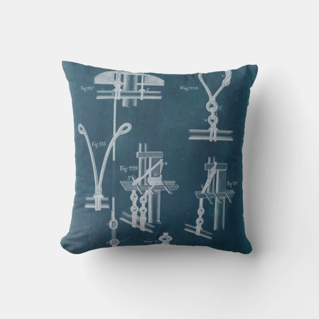 Nautical Detail Blueprint IV Kudde (Framsida)