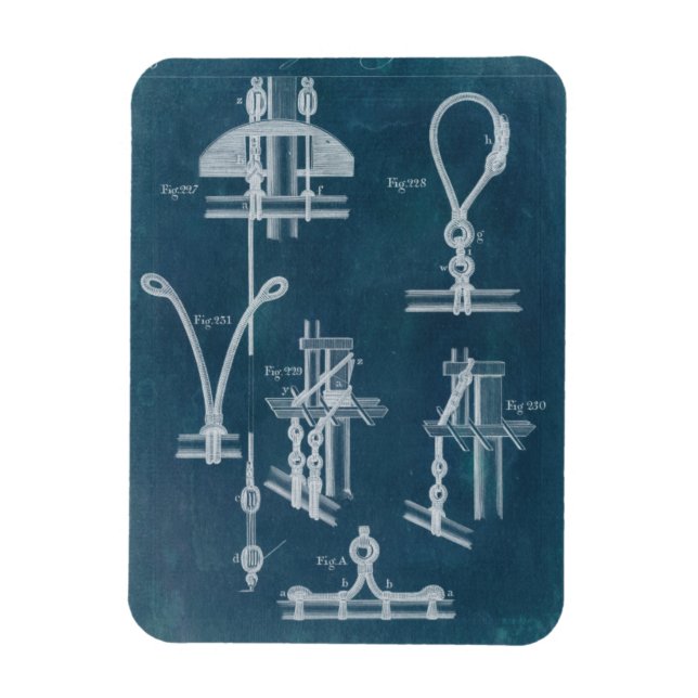 Nautical Detail Blueprint IV Magnet (Vertikal)