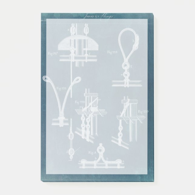 Nautical Detail Blueprint IV Post-it Block (Framsida)