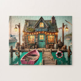 Nautical Dockside Boat Shop Coastal Cottage Pussel