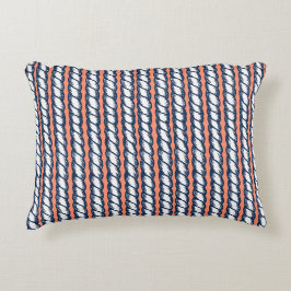 Nautical Doodles – Korall och Marin Rep Randig Prydnadskudde