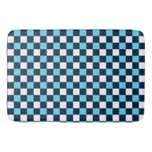 Nautical Doodles – Turquoise & Navy Mini Check