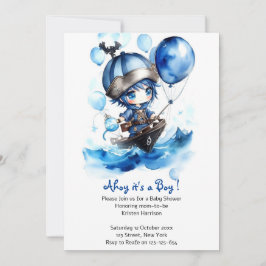 Nautical Dreams Unveiled: Boy Baby Shower Inbjudningar