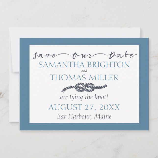 Nautical Eternity Knot | Spara vårt datum Spara Datumet (Framsida)