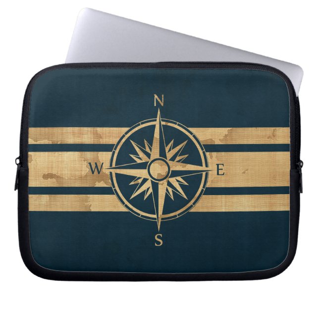 Nautical Explorer-kompass Laptop Fodral (Framsidan)