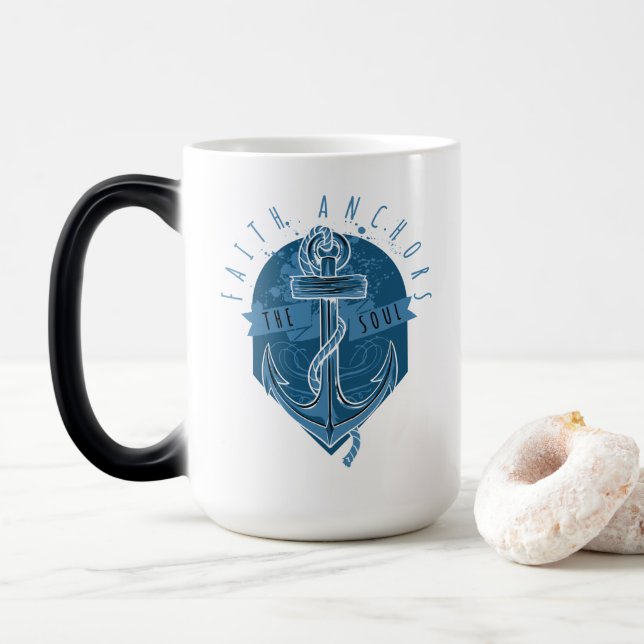 Nautical Faith Anchors the Soul Magisk Mugg (Med munk)