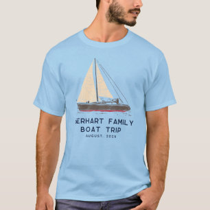 Nautical Family Boat Resa Sailing Personlig T Shirt