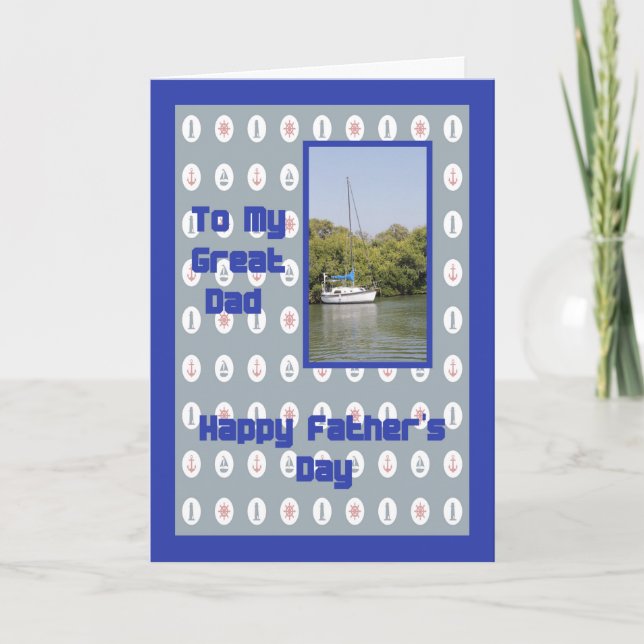 Nautical Fars dag Card Kort (Framsida)