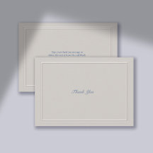 Nautical Faux Embossed Blue Modern Classic Bröllop