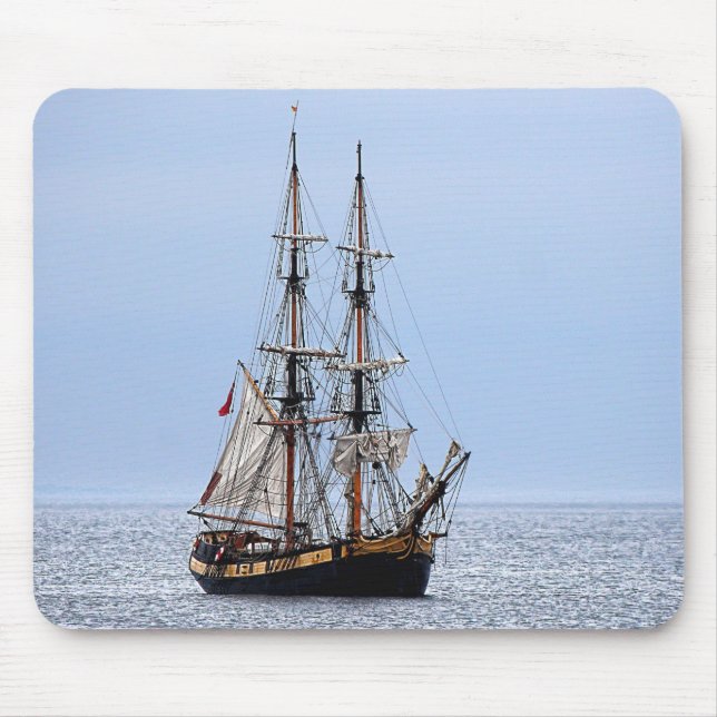 Nautical FishBoat Blå himmel Musmatta (Framsidan)