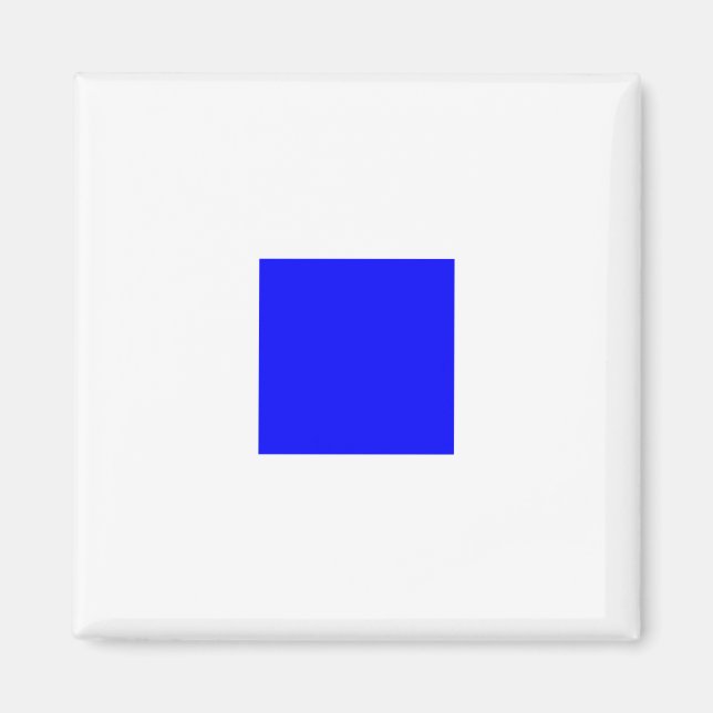 Nautical Flagga Alphabet Sign Brev S (Sierra) Magnet (Framsidan)