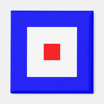 Nautical Flagga Alphabet Sign Brev W (Whiskey)